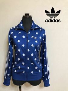 adidas originals アディダス オリジナルス レディース 40周年限定 トラックトップ ジャケット ジャージ トップス サイズS 長袖 青 星柄