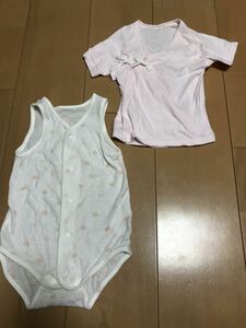 ★美品★アカチャンホンポ西松屋★定価1286円★50 60 80★女の子ベビー出産準備 肌着 短肌着ロンパース