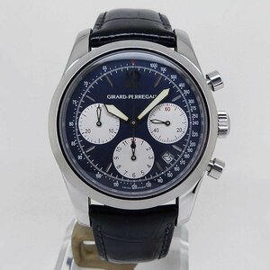 中古ジラールペルゴ【GIRARD-PERREGAUX】 4956 スポーツ クロノグラフ ブルー