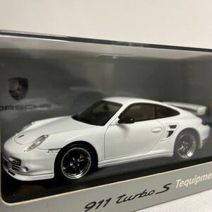 PORSCHE ディーラー特注 spark 1/43 ポルシェ 911 turbo S Tequipment White スパークモデル 997型 ターボ ミニカー モデルカー