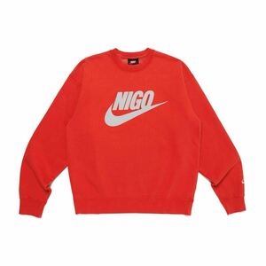 【新品未使用】 24AW 25 新品 HUMANMADE × NIKE ヒューマンメイド ナイキ NRG NIGO CREW FLC SWEATSHIRT スウェット RED レッド 赤色