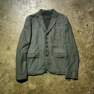 COMME des GARCONS HOMME 10ss 製品洗い加工 切替6Bジャケット 2010ss AD2009 コムデギャルソンオム