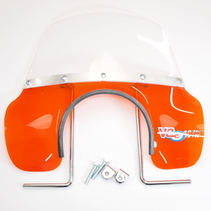 Flyscreen orange/clear for Vespa PX200E P200E PX150FL PX125FL Sprint GTR RALLY TS P150X P125X RALLY フライスクリーン ベスパ