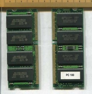 【日立】64MB-PC100-144pin SDRAM SO-DIMM（２枚組・計128MB）