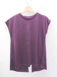 ◇ TIGORA ティゴラ BEAMS DESIGN フィットネス 半袖 Tシャツ カットソー サイズ0 パープル系 レディース P