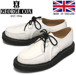 GEORGE COX (ジョージコックス) HAMILTON DACE IVC ラバーソール レザーシューズ 031 WHITE UK6-約25.0cm