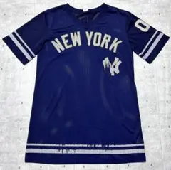 New York Yankees ロング丈 Tシャツ ニューヨーク ヤンキース