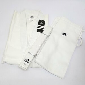 《現状品》140cm 1号 adidas アディダス 柔道着 白帯付 上下 セット《生活・80サイズ・福山店》O877