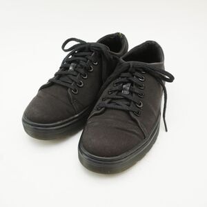 Dr. Martens ドクターマーチン 5 24.0 スニーカー レースアップ キャンバス地 黒 ブラック/RC174