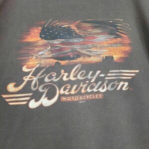 00s Harley Davidson ハーレーダビッドソン 両面プリント イーグル Tシャツ 古着