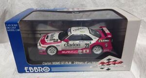 EBBRO Clarion NISMO NISSAN SKYLINE GT-R LM #23 1995 エブロ 日産スカイライン R33 ニスモ ルマン24時間レース 1/43 ミニカー 現状品