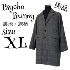 【美品】【XL】Psycho Bunny グレンチェック チェスターコート