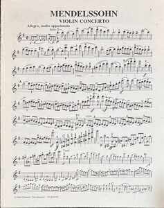 メンデルスゾーン ヴァイオリン協奏曲 (ヴァイオリンソロ)輸入楽譜 Mendelssohn Violin Concerto 洋書