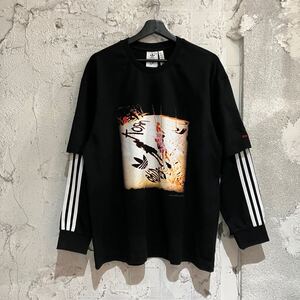 ほぼ未使用 adidas KORN アディダス コーン レイヤードTシャツ サイズL 併6656