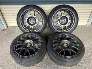 BBS RE 18インチ 8j+40/2本 9j+45/2本 5H PCD114.3 計4本セット シバタイヤ235/40ZR18付き 5穴 8.0j 9.0j RE772 RE771 鍛造