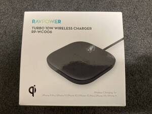 25449☆未開封品 ワイヤレス充電器 RAVPOWER TURBO 10W WIRELESS CHARGER RP-WC006