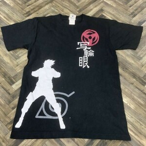 ヤM2499 豊天商店 写輪眼 半袖 Tシャツ ナルト ブラック S