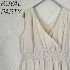 ROYAL PARTY ロングワンピース ドレス ノースリーブ カシュクール