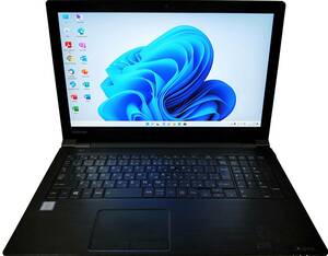 ★【驚速 小型軽量 Toshiba AZ55/CB i7-7500U 2.7GHz x4+16GB+SSD256GB 15.6インチノートPC】Windows11+Office2021/WEBカメラ■D042413