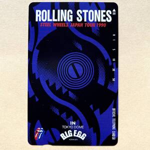 【未使用】 テレカ 50度 ROLLING STONES STEEL WHEELS(ローリング・ストーンズ) JAPAN TOUR 1990 IN TOKYO DOME BIG EGG