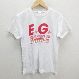 G■イーガールズ/E-GIRLS 2016 ツアーTシャツ/SMILE【S】白/LADIES/30【中古】■