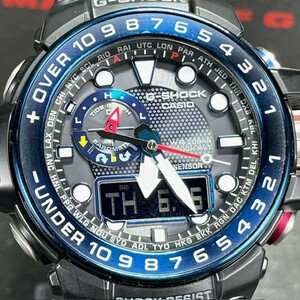 超美品 CASIO G-SHOCK カシオ ジーショック GULFMASTER ガルフマスター GWN-1000B-1B 腕時計 デジタル ブラック アナログ ソーラー電波