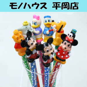 未使用保管品 東京ディズニーランド キャラクター付き鉛筆 9本セット ミッキー ミニー ドナルド ディジー グーフィー プルート ダンボ プー