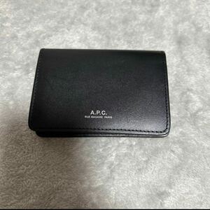 A.P.C. アーペーセー　カードケース　名刺入れ 本革　ブラック