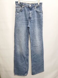 ◇ Θ ZARA ザラ ワイド ジーンズ デニム パンツ EUR 40 USA 8 MEX 30 ブルー系 レディース P