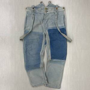 visvim ビズビム 14SS HW PASTORAL BRACES PANTS DMGD MOLESKIN LT.INDIGO ダメージ 加工 サスペンダー デニム パンツ 1 中村ヒロキ FIL