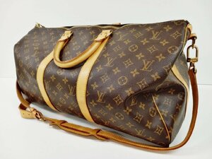 [O14B-66-055-3] LOUIS VUITTON ルイ ヴィトン モノグラム ボストンバック キーポル バンドリエール50 FL0053 ショルダーベルト付き 中古