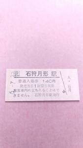 JR北海道　札沼線　石狩月形駅　140円入場券　