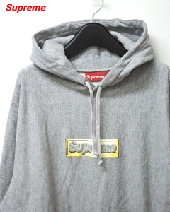 L【Supreme Bling Box Logo Hoodie シュプリーム ブリング ボックスロゴ フーディ Ash Grey Supreme パーカー グレー 2013ss】