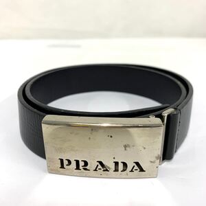 PRADA プラダ ブラック 黒 レザー ベルト 現状品 カ4