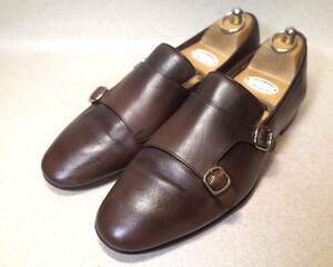 【送料無料】4180■SANTONI/サントーニ■イタリア製プレーントゥ/ダブルモンクストラップ/マッケイ/ハンドクラフトシューズ/28cm■