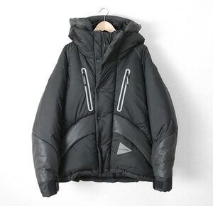 ★超美 and wander ◆22AW PRIMALOFT rip jacket 黒 L/XL (機能中綿) 撥水 エコ ダウンジャケット 下げ札付き アンドワンダー ◆10/WX13