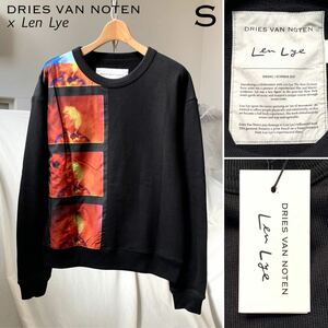 新品 2021SS DRIES VAN NOTEN ドリスヴァンノッテン Len Lye レン・ライ コラボ スウェット S 定5.5万 黒 メンズ レンライ 送料無料