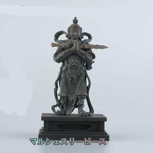 仏像 韋駄天 立像 桧木 天神/守護神 木彫仏像 木彫り 木製高さ11cm (Color : B)