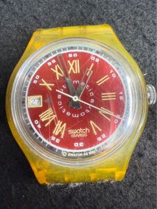 【FS1641】SWATCH スウォッチ AUTOMATIC オートマチック　GRAUE HUTTE 腕時計 自動巻き AG1992　裏スケヴィンテージ ヘッドのみ稼働