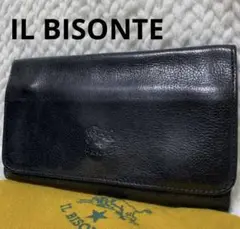 IL BISONTE イルビゾンテ 長財布 黒 メンズ イタリアンレザー 本革