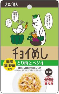 わんわん チョイめし とり肉とベジ4 80g 犬用 ドッグフード