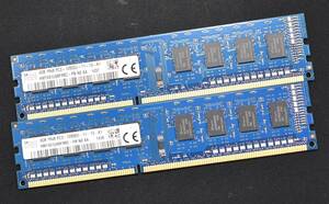 8GB (4GB 2枚組) PC3-12800 PC3-12800U DDR3-1600 240pin non-ECC Unbuffered DIMM 1Rx8 SK-HYNIX 1.5V (管:SA5865 x3s