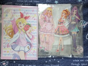 劇場版 アイカツ! アクリルスタンド データカードダスver. 星宮いちご& 大空あかり&神崎美月 特典ポストカード マルイ アクスタ