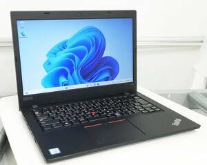 Lenovo ThinkPad L480 Core i5 8250U 16GB 新品SSD M.2 PCIe(NVMe)256GB Windows11 Pro 64bit Type-C 訳あり:ヒビ有 即納【H24060802】