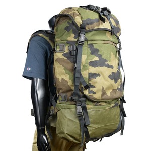 フランス軍放出品 F-2バックパック 90L CCE迷彩 [ ブラックストラップ / ボトムストラップあり ] 仏軍 F2