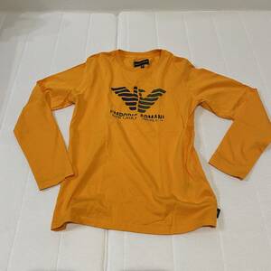 【中古品・美品】Emporio Armani　長袖Tシャツ　ジュニアサイズ１２A　オレンジ