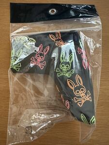 ☆ 【新品未使用】Psycho Bunny Golf サイコバニー ゴルフ リミテッドグラフィック パターカバー ブラック ☆