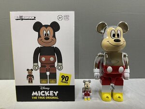 BE@RBRICK x Fragment MICKEY MOUSE COLOR コラボ MEDICOM TOY メディコム トイ ベアブリック 100% & 400% 中古 TN 1