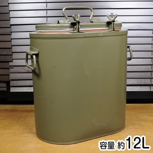 チェコ軍放出品 ミリタリーフードコンテナ 保温ボックス 約12L スチール製 軍物 軍用品 サーモコンテナ 保温コンテナ