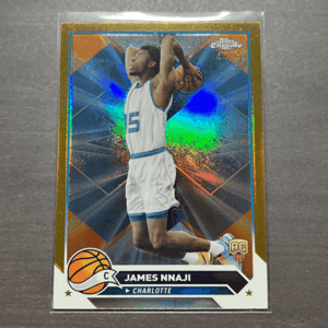 James Nnaji RC Gold Refractor /50 Parallel 2023-24 Topps Chrome Basketball NBA